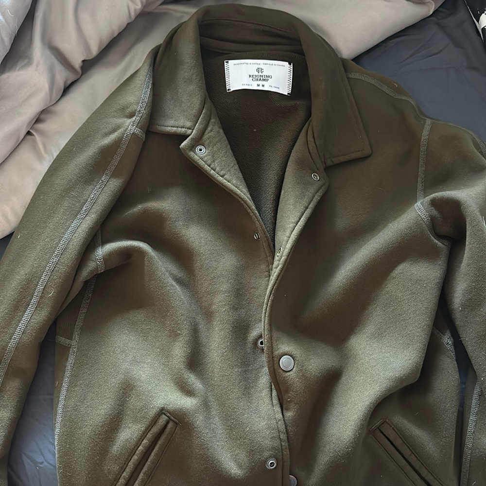 Reigning champ button up sweater